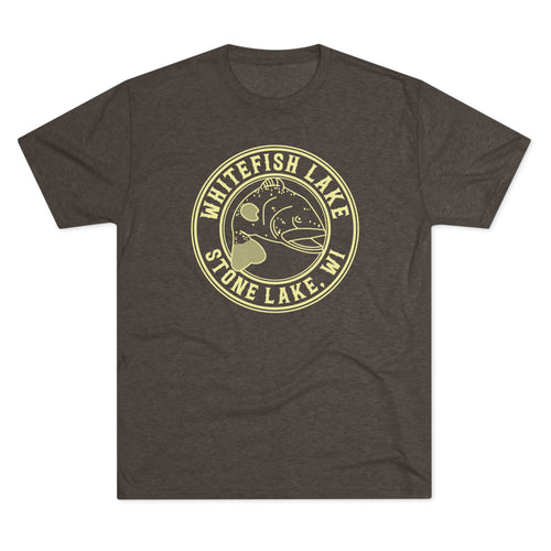 Whitefish Fish Tee Tri-Blend Crew Tee