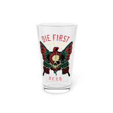 Load image into Gallery viewer, DFTQ Snake Skull Pint Glass, 16oz